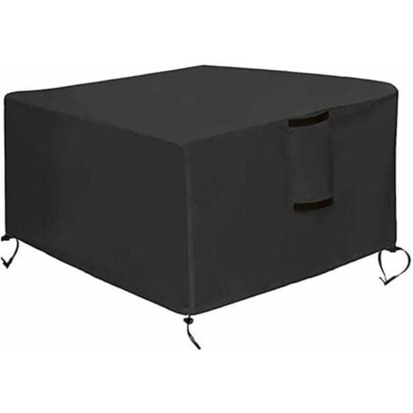 Vedenpitävä Fire Pit Cover Square Cover Tuulenpitävä Ripstop Firepit Pöytä Cover, 71 * 71 * 63,5 cm