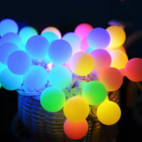 50LED 7M Solar String Lights Udendørs, 8 Modes Dæmpbar Dekoration Light til haven soveværelse jul