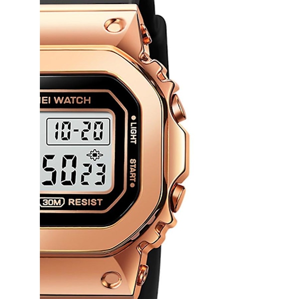 Herrmode utomhussport multifunktionslarm 5 bar vattentät digital watch 1796