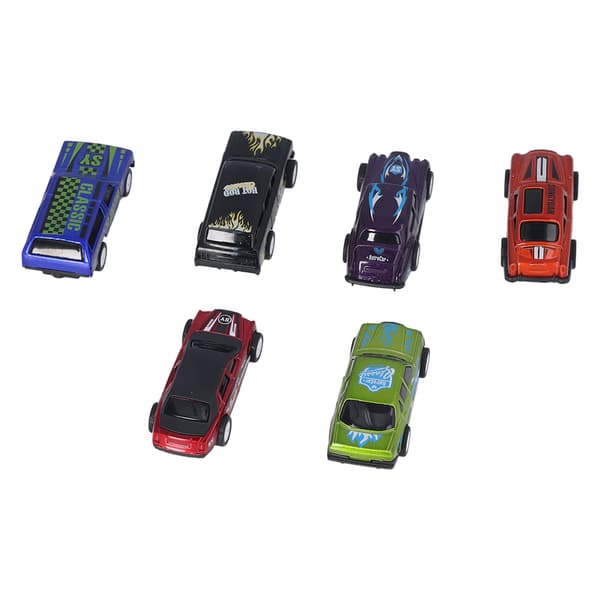 6 stk. Pull Back Racing Car Leketøysett Sink Legering Modell for Barn 3 År