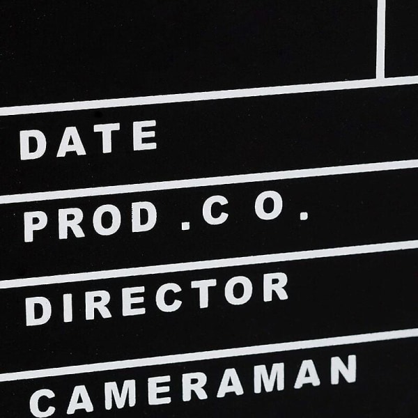 Musta elokuva Clapperboard Hollywood Film Clapperboard Scene Deco -kirjoitus KxLxd: 26 X 30 X 30 cm Cisea