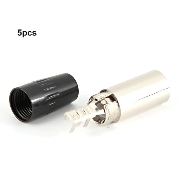 5 stk. 4-pinners XLR hannmikrofonkabeladapter MIC-lydplugg