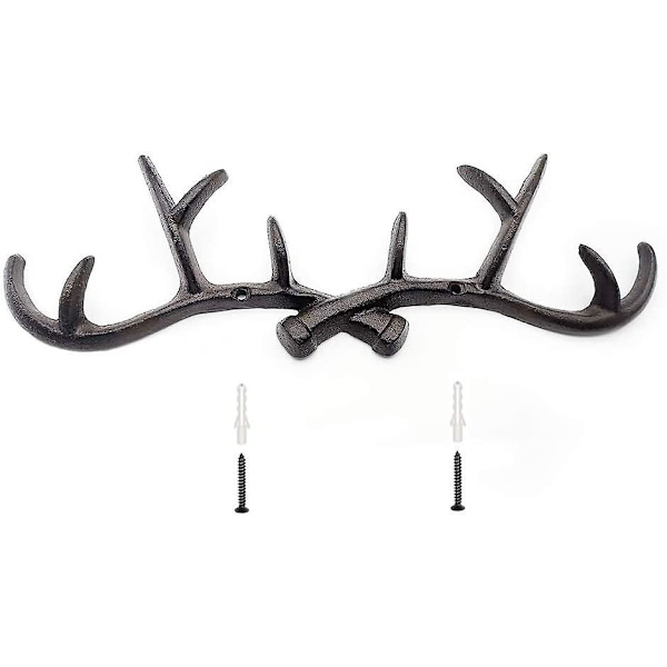 Hjorthornskrok, 34 cm Vintage Brown Hjorthornskrok har en stark bärförmåga, för att hänga föremål på balkongen och sovrumsväggar