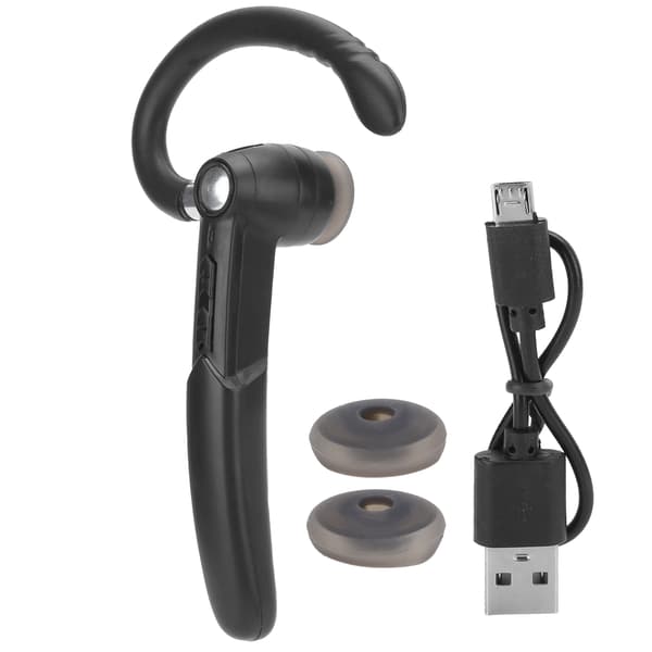 Bärbart Monaural Bluetooth-hörlurar Hög kompatibilitet Svart