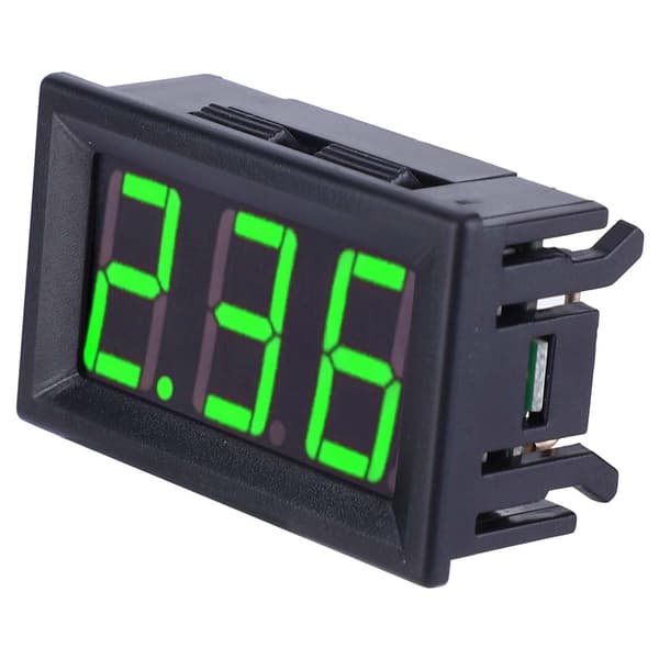0,56 tommer dobbelt kabel digitalt DC strøm display panel 0-10A Amperemeter grøn