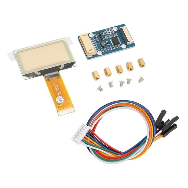 1,51 tommer 128x64 SPI I2C Interface Fuld Visning Transparent Blå Skærmmodul til Raspberry Pi