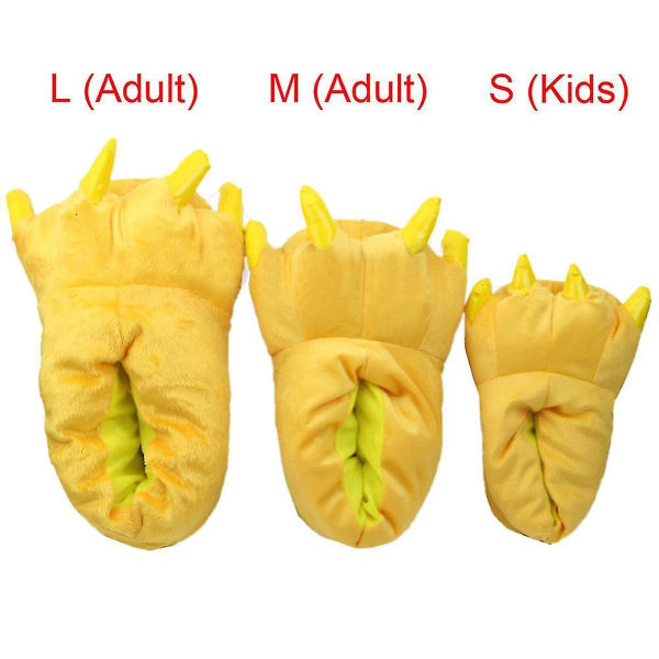 Halloween Cosplay Sko Animal Claw Monster Feet Hjemmesko Yellow 35-39