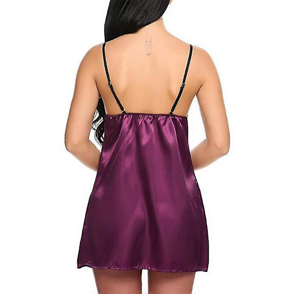Naisten seksikäs pitsinen body alusasusarjat Sling-yömekko Purple S