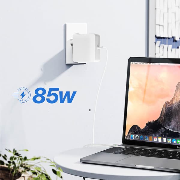 Magsafe 2 Macbook-lader magnetisk 85W LED-indikator, hvit White