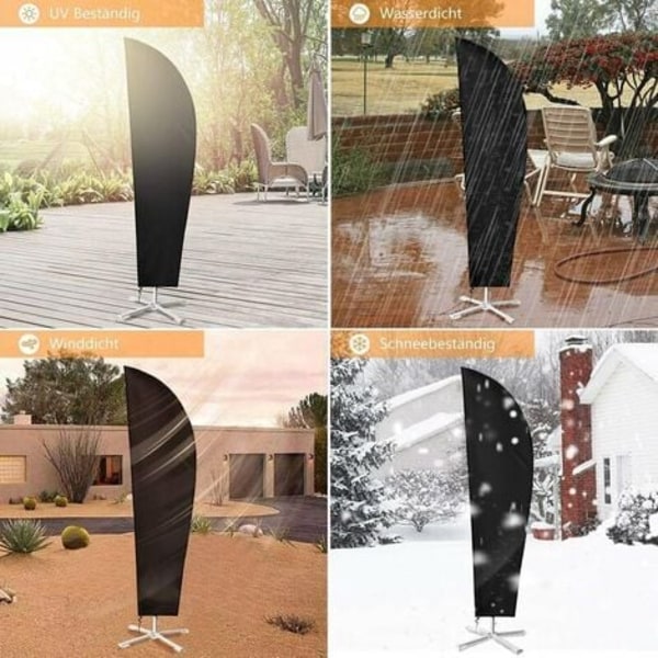 Cantilever parasolltrekk, anti-UV/vindtett/vanntett 420D Oxford-stoffbeskyttelsesdeksel for offset stangparaply (280
