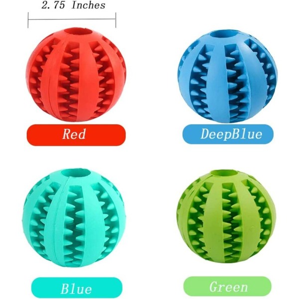 5 cm liten rund ball rød+mørkeblå kjæledyr lekker tyggebestandig molar elastisk vannmelonball,