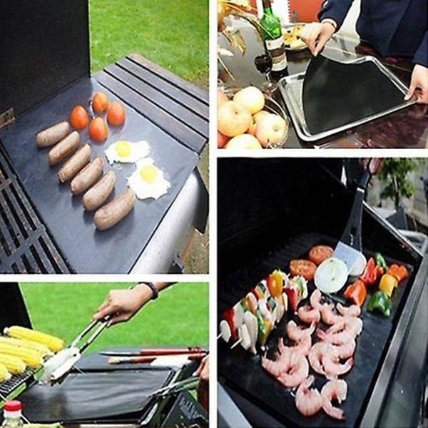 1 st Nonstick Bbq Ugnsfoder Grillmatta Folie Grill Återanvändbar matlagningsplåt
