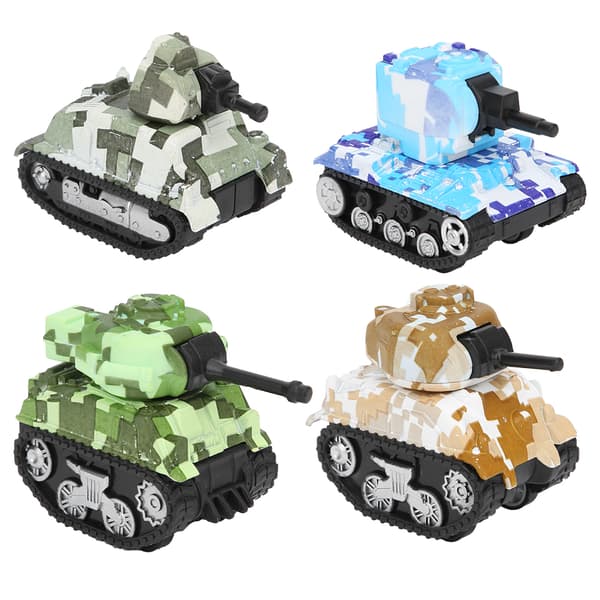 4 kpl Alloy Camouflage Tank Pull Back Lelumalli Simulaatiolahja