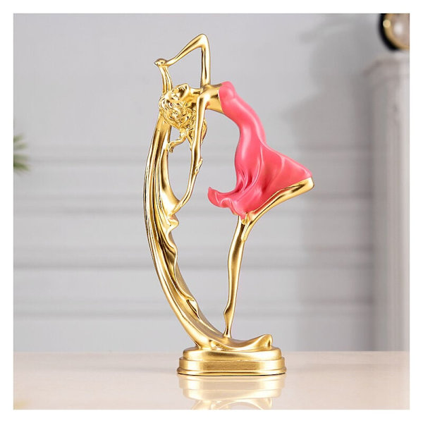 European Dancer Light Luxury Resin Ornament (rød)