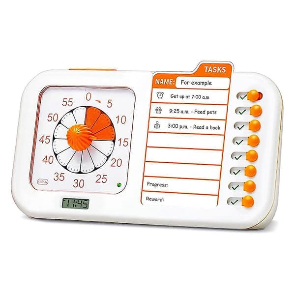 3-i-1 Visuel ADHD-timer til børn og voksne med planlægningstavle, opgavetimer, gøremålsdiagram og visuel Sc