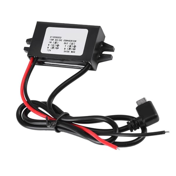 12V til 5V 3A Micro USB Bilstrømadapter Oplader