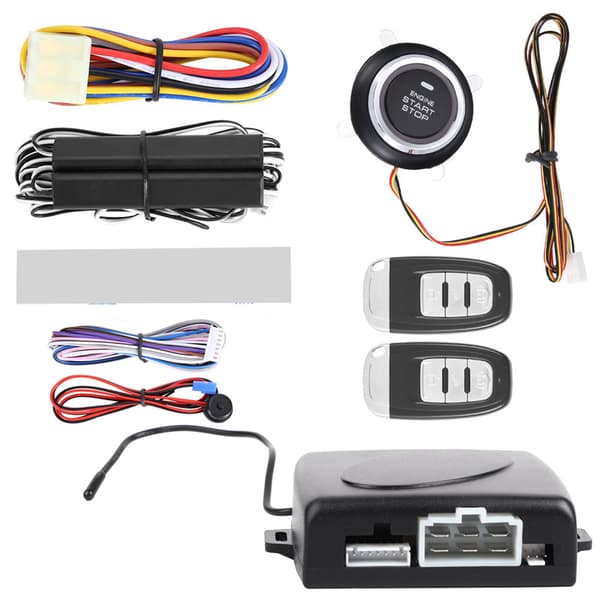 Envägs fjärrstart tryckknapp nyckellöst systemkit 12V billarmmotor
