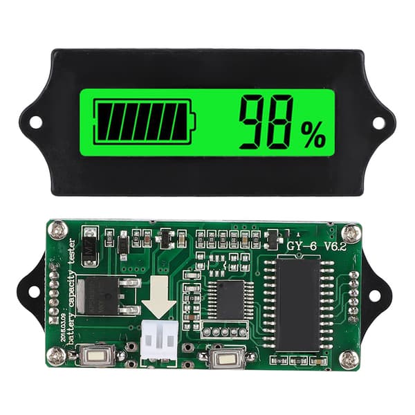 12V 84V GY6G Batteri LCD Voltmeter Grønt Lys Alarm
