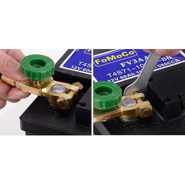 Zink Koppar Batteri Terminal Link Switch Quick Cut-off Frånkoppling Isolator Switch Bil