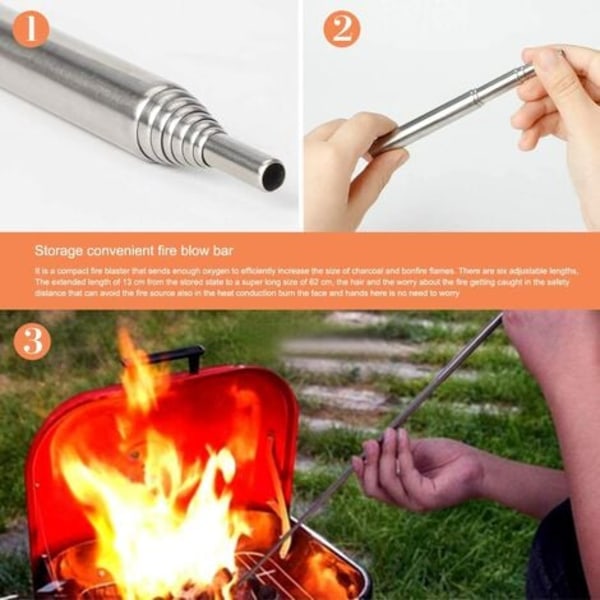 Survival Tool Kit, multifunktionsmagnesium nödbrandstartare Flint Striker och aluminium visselpipa och blåsslang för