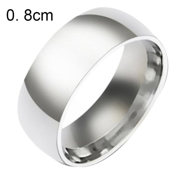 Unisex mode rustfrit stål forlovelse par band fingerringe smykker gave US 6 Male