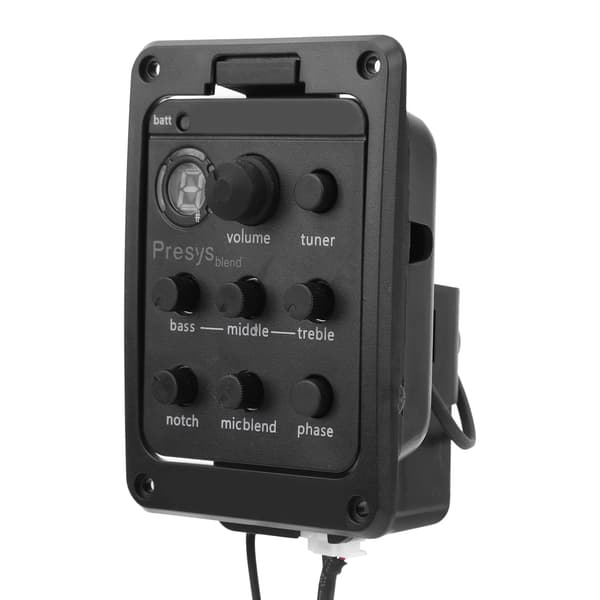 Dual Mode Preamp Equalizer med Mikrofon Mixing Piezoelektrisk Guitar Pickup Tilbehør