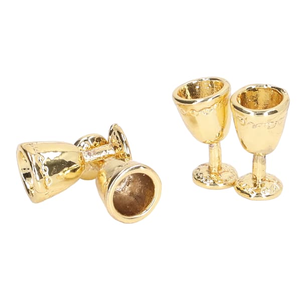 4 stk. Mini Champagneglas 1:12 Dukkehus Simulation Miniature