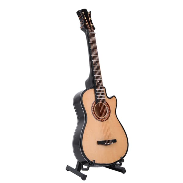 Miniatyr akustisk klassisk gitarr modell Mini trägitarr skrivbordsdekoration presenter 20cm