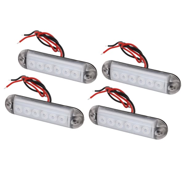 4 stk. LED interiør sidemarkeringslys 12V Stabilt PC-materiale for bobiler, skip og yachter
