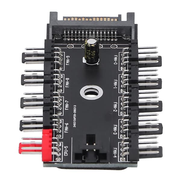 SATA Interface 10-vejs blæserhub hastighedsregulator 4Pin computertilbehør 12V