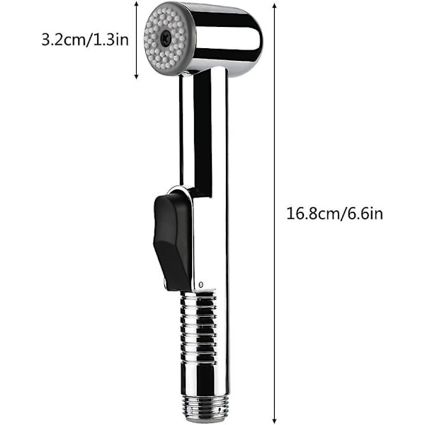 Bidet Hånddusj Toalett Vaskbar Hygienisk Toalett Bidet Spray Dusjhodesett Krom Finish Krom Hånddusj Hånddusj Holdbar Abs Cleaner Spray