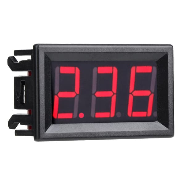 Digital DC-strømvisningspanel - 0-10A Amperemeter - Rød