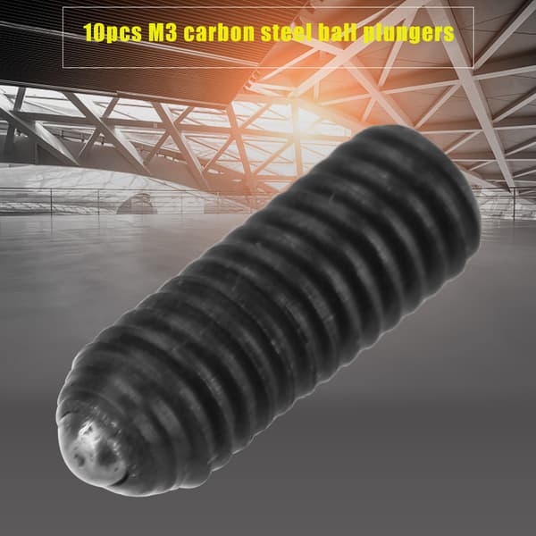 10 stk. M3x8 Hex Socket Kuglefjederstempler Sæt