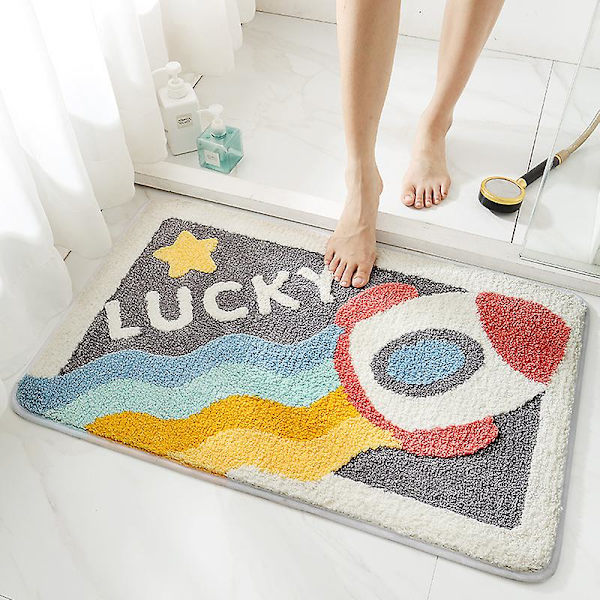 Flocking Home Entrance Matte Teppe Anti-Slip Mat Dørmatte 40*60cm