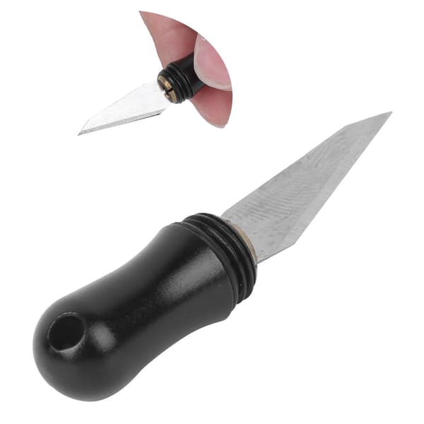 Minibærbar papirkutter i aluminiumslegering, bowlingform, svart