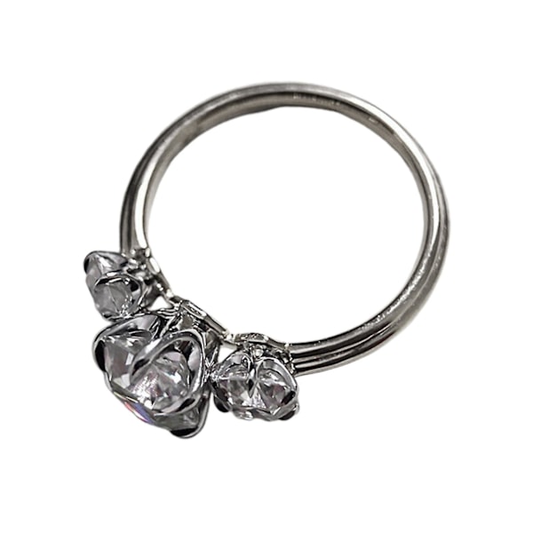 Kvinner Ring Firkantet Form Dobbel Farger Smykker Geometrisk Cubic Zirconia Finger Ring Bursdagsgaver Silver US 6