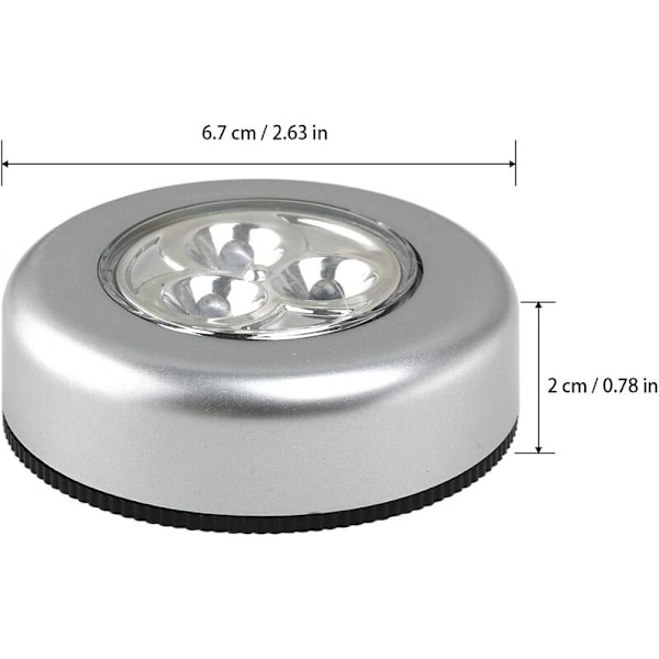 Kaappi-/kaappilamppu, LED-yövalo johdoton led-lamppu, säädettävä kirkkaus keittiöön, makuuhuoneeseen, pukeutumispöytään, eteiseen