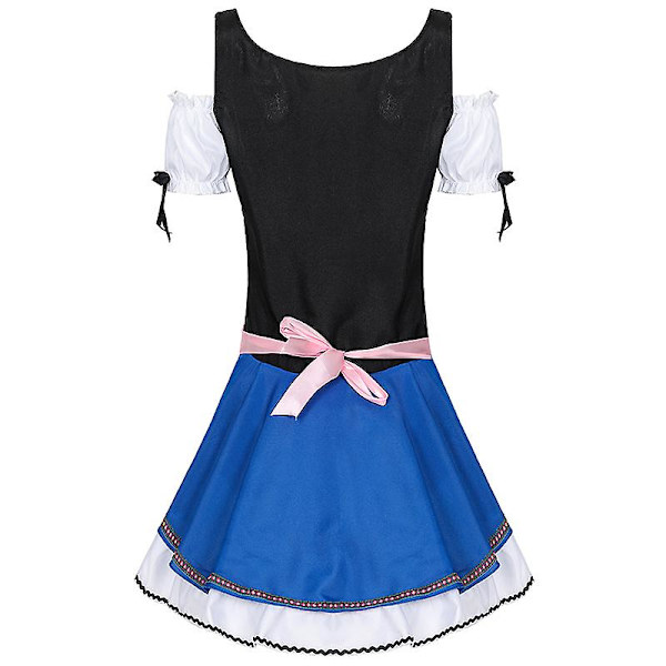 Plus-kokoiset seksikkäät naiset Octoberfest Oktoberfest-asu baijerilainen Beer Wench tarjoilijatar palveleva piikaasu Cosplay-fancy mekko L