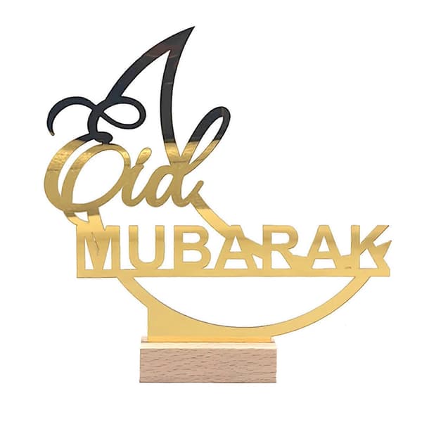 Akryl Halvmåner Bordpynt Måne Bordpynt Borddekoration til Eid og Ramadan Festligheder