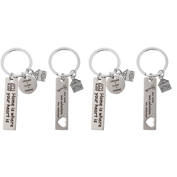 4 stk New Home House Warming Gaver Housewarming nøglering gaver til par