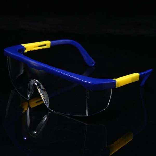 Arbeidsvernbriller (1 par). med sidebeskyttelse mot partikler. Anti-UV og anti-ripe polykarbonat linser.