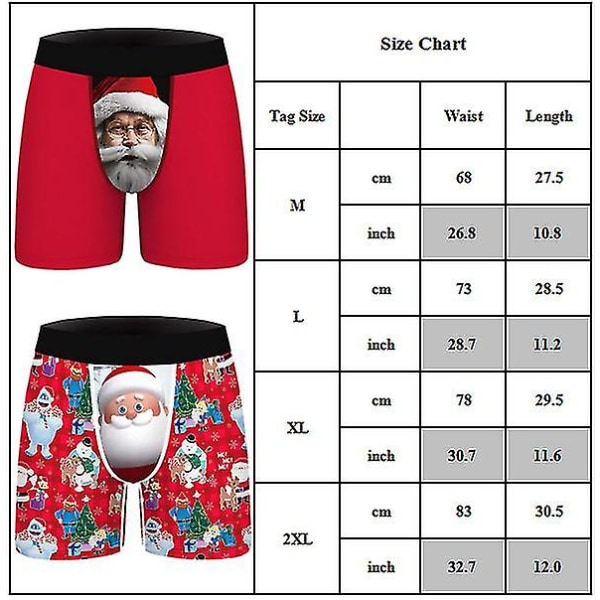 Christmas Boxershorts Trusser Herre Trunks Undertøj F L