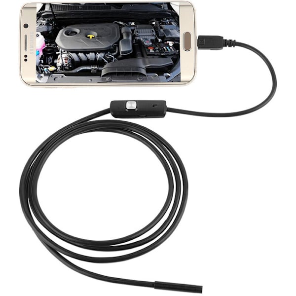 5,5 mm til 2 m USB-endoskop blød ledning, 2 i 1 HD-kamera USB-inspektionsboreskop-kamera til Android