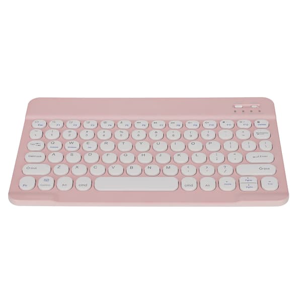 Trådløst tastatur til mobiltelefon, tablet, bærbar computer, stabil forbindelse, kompatibel med iOS Android Windows Pink
