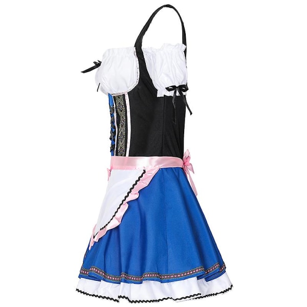 Plus Size Sexiga Kvinnor Oktoberfest Oktoberfest Kostym Bayersk Öl Wench Servitris Servering Hembiträde Outfit Cosplay Fancy Dress M