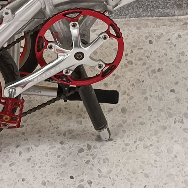 Foldbar cykel sadelpind hjælperulle til 28-32mm/1.10-1.26&#39;&#39; Id runde rør Silver
