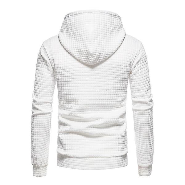 Herre Pullover Hettegenser Langermet Hettegenser Uformelle Hettegensere white L