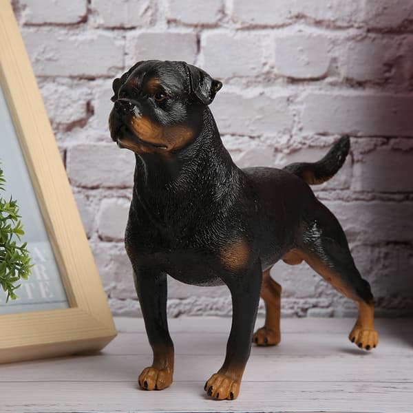 Rottweiler simuleringsmodell skrivebordsdekorasjon pedagogisk leketøy for barn
