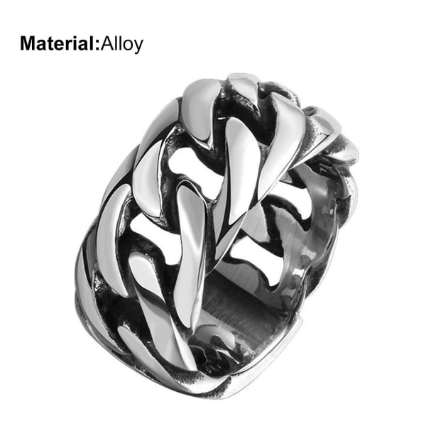 Menn Ring Geometrisk Kjede Smykker Elektroplettert Langvarig Ring For Dating US 10