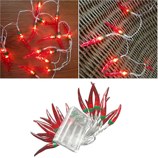 5 M Batteridrivna Ljusslingor LED Blinkande Ljusslinga Chili Ljusslingor Jul Ljusslingor Chilipeppar Ljusslinga